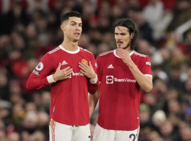 Cristiano Ronaldo og Edinson Cavani