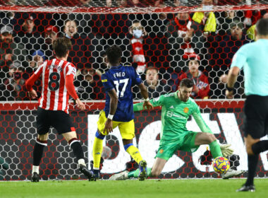 David de Gea redder Mathias Jensens spark