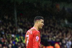 Cristiano Ronaldo i en kamp mod Leeds